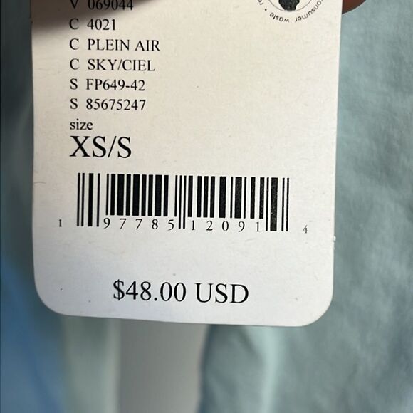 Free People Blue Low-Back Seamless Long Sleeve Top Light Blue XS/S - Picture 6 of 8